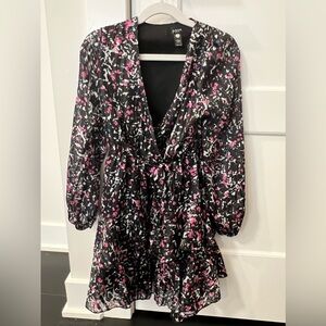 Girls Aqua wrap dress